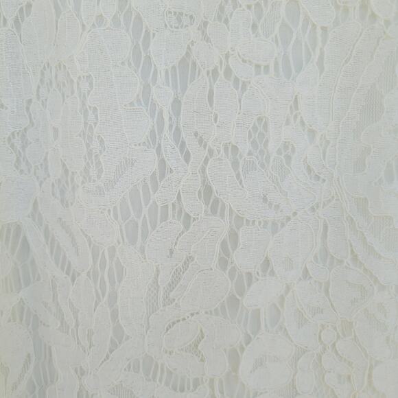 Lauren Ralph Lauren Hiriko Cream Floral Lace Mock Neck Sheer Sleeve Top 14 - Picture 6 of 15